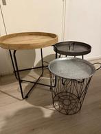 Leuke industriële tafeltjes te koop, Ophalen, Gebruikt, 50 tot 100 cm, Rond