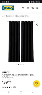 IKEA gordijnen Merete grijs, 100 tot 150 cm, 200 cm of meer, Ophalen of Verzenden, Zo goed als nieuw