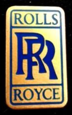Rolls Royce speld blauw-goudkleur 20 x 11 mm., Verzenden, Nieuw, Transport, Speldje of Pin