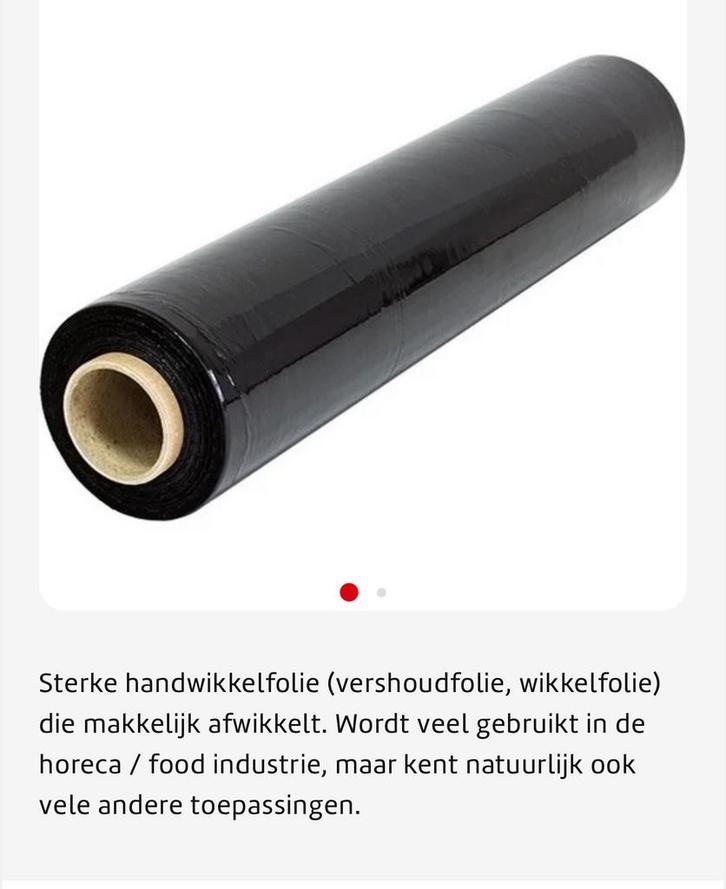 Handwikkelfolie zwart 50 cm x 300 meter, Doe-het-zelf en Verbouw, Zeil en Folie, Nieuw, Folie, 15 m² of meer, Ophalen of Verzenden