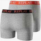 Partij 2-pack grijs gemêleerde Replay heren boxershorts, NHP International, Sales@nhp-international.com, Lange voren 21A, Ophalen of Verzenden