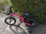 Qplay Miniby Kinderfiets 14 inch - 3 in 1 - loopfiets - Roze, Kinderen en Baby's, Speelgoed | Buiten | Voertuigen en Loopfietsen