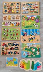 11 houten puzzels, Kinderen en Baby's, Speelgoed | Kinderpuzzels, Gebruikt, Ophalen of Verzenden