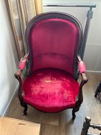 Antieke fauteuil met rode bekleding, Antiek en Kunst, Antiek | Meubels | Stoelen en Banken, Ophalen