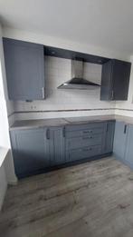 Keuken antracietgrijs L vorm + losse kast, Huis en Inrichting, Keuken | Complete keukens, Ophalen, Gebruikt