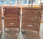 2 rieten rotan ladekastjes, Ophalen, 50 tot 100 cm, 3 of 4 laden, Minder dan 100 cm