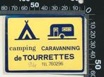 Sticker: Camping Caravanning De Tourrettes, Ophalen of Verzenden, Zo goed als nieuw, Bedrijf of Vereniging
