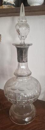 Antieke Kristallen Karaf met Zilver, Antiek en Kunst, Antiek | Glas en Kristal, Ophalen