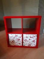 Kallax kast - 4 vaks - rood, Ophalen, Gebruikt
