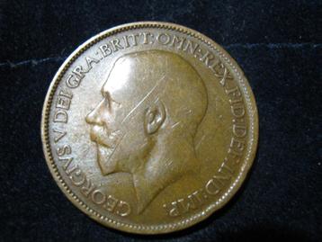 Engeland 1/2 Penny 1921 koning George V, WWI #c94