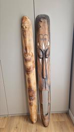 mooie kunstwerk, houten maskers voor aan de muur, Antiek en Kunst, Kunst | Beelden en Houtsnijwerken, Ophalen