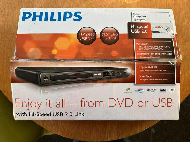 Philips DVD-speler DVP3520/12, Audio, Tv en Foto, Dvd-spelers, Nieuw, Philips, Ophalen