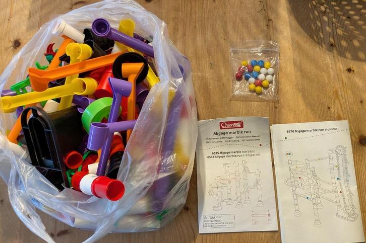 Knikkerbanen Quercetti (2x), Kinderen en Baby's, Speelgoed | Educatief en Creatief, Zo goed als nieuw, Bouwen, Ophalen of Verzenden