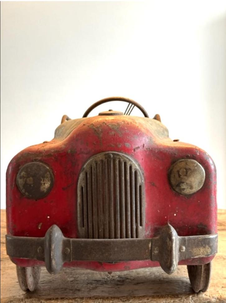 antieke trapauto oude auto, Antiek en Kunst, Antiek | Speelgoed, Ophalen of Verzenden