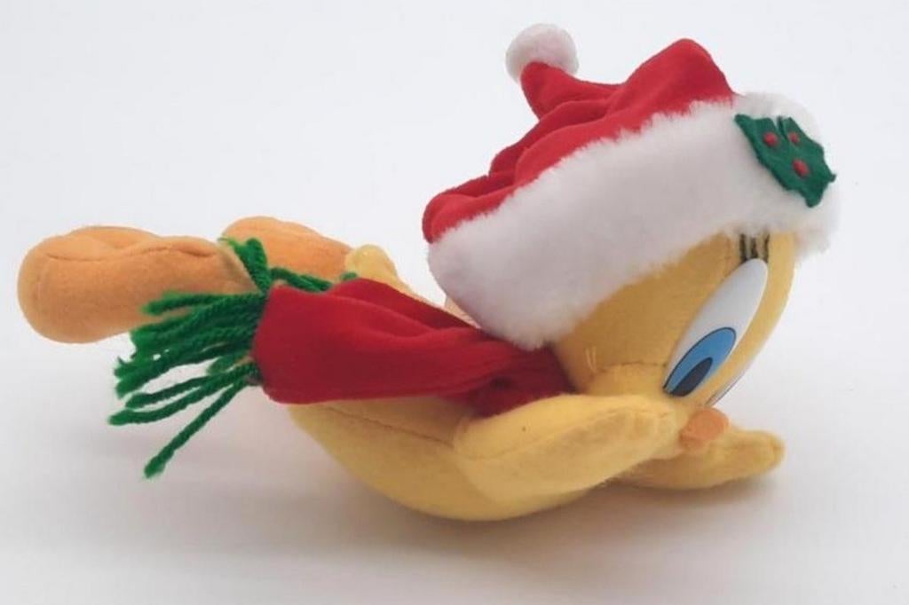 Tweety Looney Tunes Kerst knuffeltje ca. 20cm lang, Ophalen of Verzenden, Looney Tunes, Zo goed als nieuw, Beeldje of Figuurtje