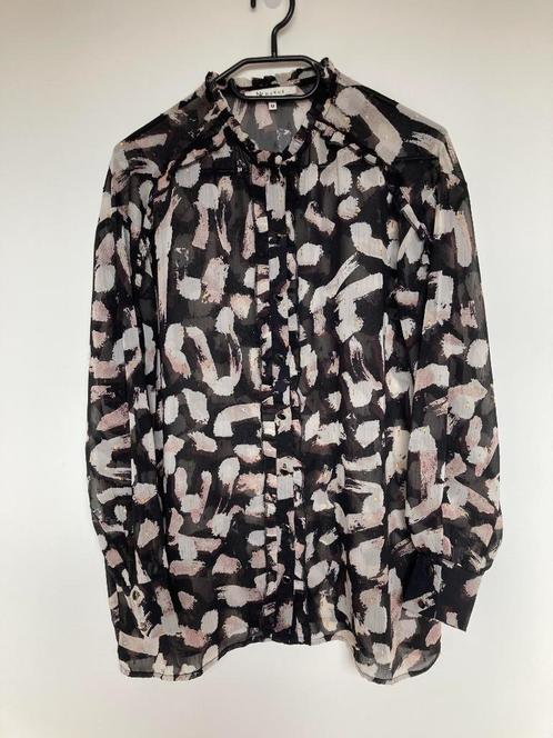 Nukus Paulette blouse met print maat M, Kleding | Dames, Blouses en Tunieken, Zo goed als nieuw, Maat 38/40 (M), Bruin, Ophalen of Verzenden