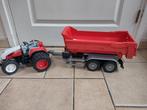Bruder Steyr met kiepaanhanger., Ophalen of Verzenden, Gebruikt