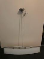 Moderne hanglamp met glazen kap, Huis en Inrichting, Lampen | Hanglampen, Ophalen, Zo goed als nieuw, Glas, 75 cm of meer