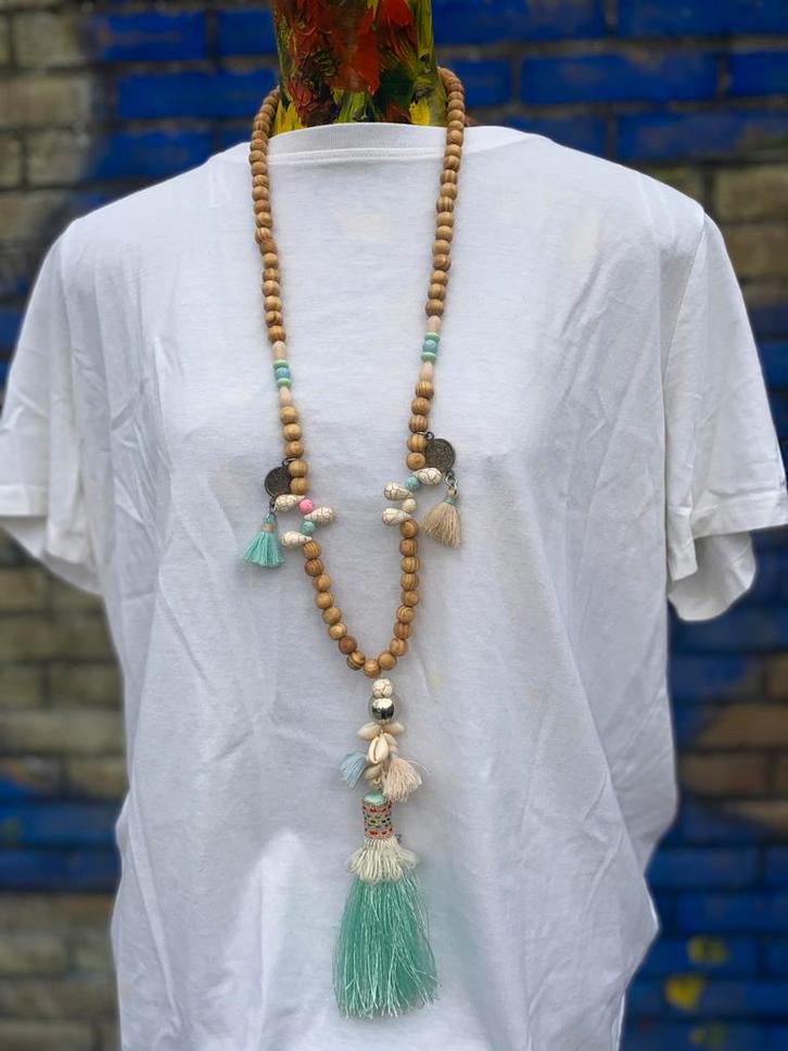 Ibiza Boho Ketting - Bohemien Stijl, Sieraden, Tassen en Uiterlijk, Kettingen, Zo goed als nieuw, Overige materialen, Overige kleuren