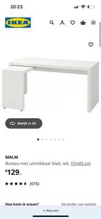 Ikea Malm bureau, Huis en Inrichting, Bureaus, Ophalen, Zo goed als nieuw