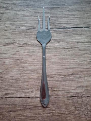 Verzilverde sardinevork antiek vintage beschikbaar voor biedingen