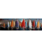 3D Metalen Kunstwerk Zeilrace 50x180, Antiek en Kunst, Kunst | Schilderijen | Klassiek, Ophalen of Verzenden