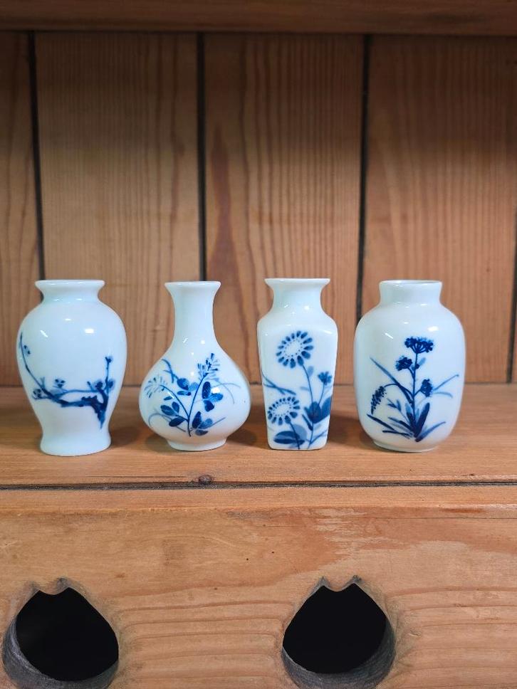 Vintage Chinees porseleinen mini vaasjes, Antiek en Kunst, Antiek | Porselein, Ophalen of Verzenden