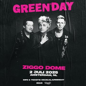 GREEN DAY - Ziggo Dome - Top zitplaatsen - Vak 106, Rij 1 beschikbaar voor biedingen