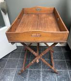 Antieke butler tray met dienblad met fraai gedraaide poten, Huis en Inrichting, Woonaccessoires | Dienbladen, Ophalen of Verzenden