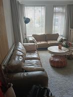 2x cowboy leren banken "olive green"(2 zits en 2,5 zits), Huis en Inrichting, Ophalen, Gebruikt, Overige maten, Rechte bank