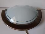 Vintage wandlamp halve maan, Huis en Inrichting, Lampen | Wandlampen, Ophalen of Verzenden, Glas