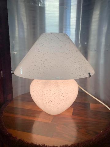 Tafellamp handgeblazen Murano glas met bladzilver Italië beschikbaar voor biedingen