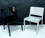 Design zwarte en grijze stoel van Kartell, model Lizz, Huis en Inrichting, Stoelen, Ophalen, Kunststof, Twee, Zo goed als nieuw