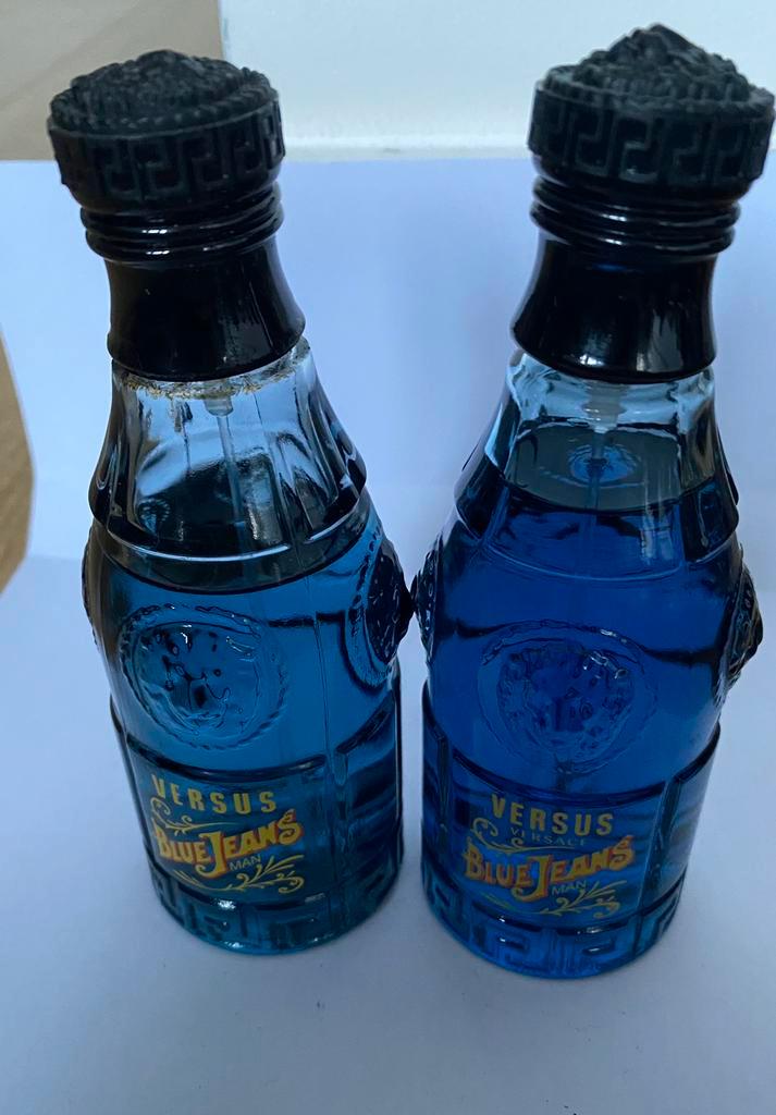 Versace Versus Blue Jeans twee stuks 75 ml, Verzamelen, Parfumverzamelingen, Zo goed als nieuw, Parfumfles, Ophalen of Verzenden
