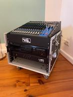 Yamaha MG 16XU incl. case, versterker en CD speler, Ophalen, Zo goed als nieuw, 10 tot 20 kanalen, Microfooningang