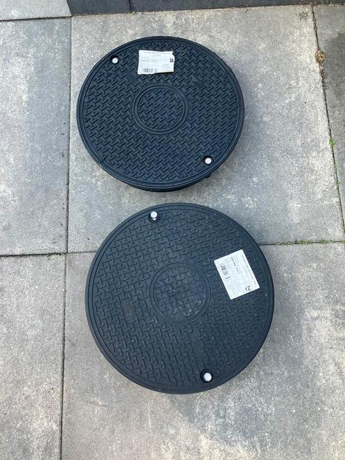 Deksel inspectieput 2 stuks, Doe-het-zelf en Verbouw, Buizen en Afvoer, Zo goed als nieuw, Overige typen, Pvc, Minder dan 2 meter