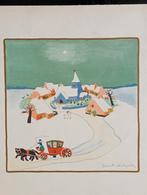 Jeanne Hebbelynck litho winterlandschap, Verzenden