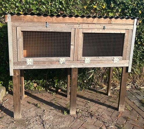 Konijnen kooi, Dieren en Toebehoren, Knaagdieren en Konijnen | Hokken en Kooien, Zo goed als nieuw, Kooi, 90 cm of meer, 110 cm of meer