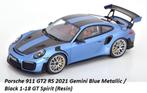 Porsche 911 GT2 RS 2021 Gemini Blue Metallic / Black 1-18 G, Hobby en Vrije tijd, Modelauto's | 1:18, Nieuw, Overige merken, Ophalen of Verzenden