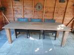 Eiken tuintafel, Tuin en Terras, Ophalen, Zo goed als nieuw, Rechthoekig, Hout