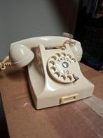 Oude Crème Telefoon met Draaischijf, Verzenden, Gebruikt, Met draaischijf