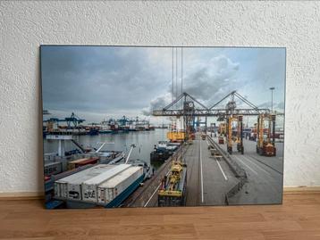 Rotterdamse haven schilderij van €49 voor €19 beschikbaar voor biedingen