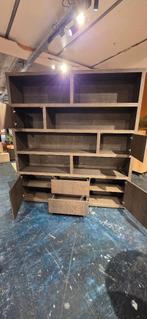 Opbergkast / Vakkenkast – Bruin - 200cm B SHOWMODEL !, Eikenhout, 200 cm of meer, Bornsestraat 31, 150 tot 200 cm