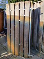 4 Schuttingdeuren hout met stalenframe, Tuin en Terras, Schuttingen, Ophalen, Minder dan 3 meter, Hout, 1 tot 2 meter