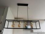 Industriële Hanglamp Zwart Metaal & Goud, Huis en Inrichting, Lampen | Hanglampen, Ophalen of Verzenden, Zo goed als nieuw, Metaal
