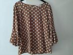 STUDIO ANNELOES top maat XS kleuren bruin/wit polkadots, Studio Anneloes, Bruin, Verzenden, Zo goed als nieuw