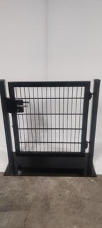 10m 100cm 656 dubbelstaafmat Zwart + Poort Aanbieding, Met poort, Nieuw, Dubbelstaafmat hekwerk, Ophalen of Verzenden