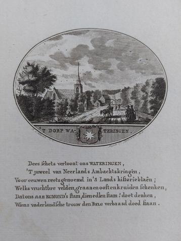 40 / Wateringen Westland Gravure 18e eeuw Ollefen en Bakker beschikbaar voor biedingen