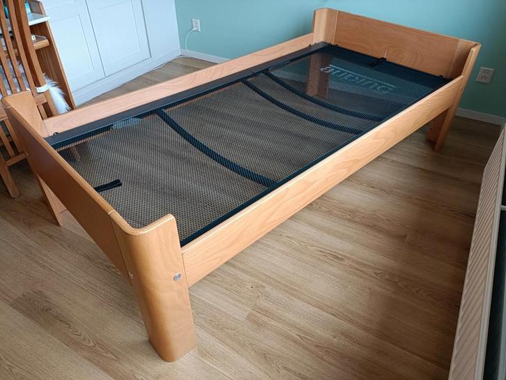 Auping Auronde bed 100 x 200 ombouw + spiraal, Huis en Inrichting, Slaapkamer | Bedden, Gebruikt, Eenpersoons, 100 cm, 200 cm