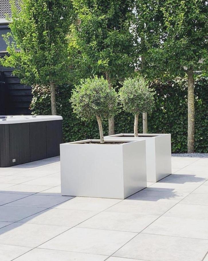 Stalen plantenbakken, Tuin en Terras, Bloembakken en Plantenbakken, Nieuw, Metaal, Binnen, Balkon, Tuin, 60 cm of meer, 100 cm of meer